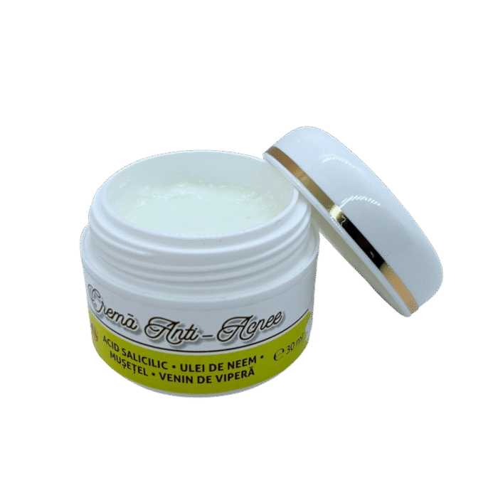 Crema Anti-Acnee KASUF Acid Salicilic, Ulei de Neem, Musetel, Venin de Vipera 30 ml