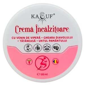 Crema Incalzitoare KASUF cu Venin de Vipera, Gheara Diavolului, Tataneasa, Untul Pamantului 100 ml